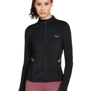 Van Heusen Polyester Women Proactive Elite Anti Bacterial Running Standard Length Jacket – High Stretch, Moisture Wicking