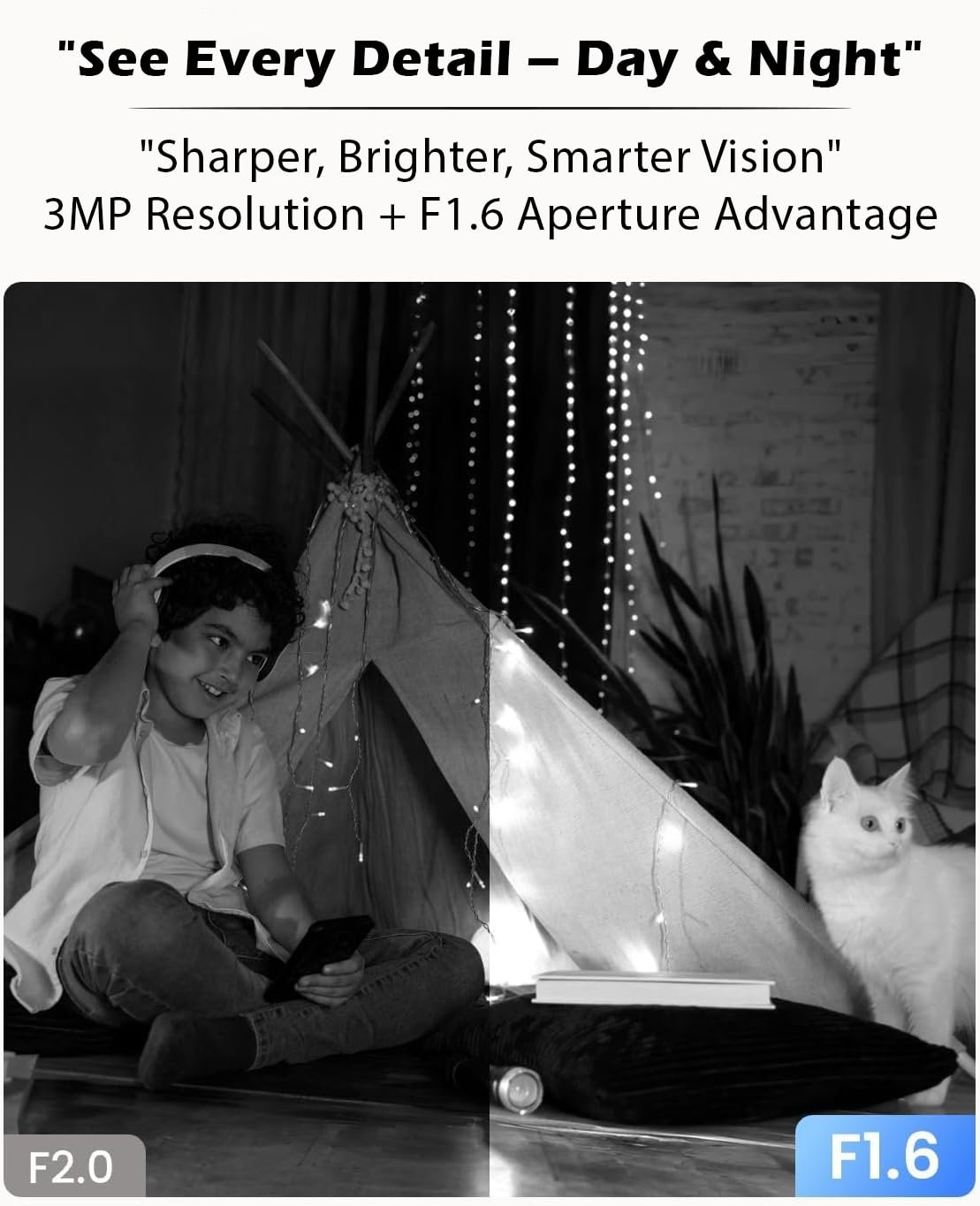 SKYLACE 360° Smart WiFi CCTV Camera | 3MP Full HD | Motion Tracking, Night Vision, Two-Way Audio | Mobile App & Alexa Compatible | Indoor Home Security Camera - Image 6