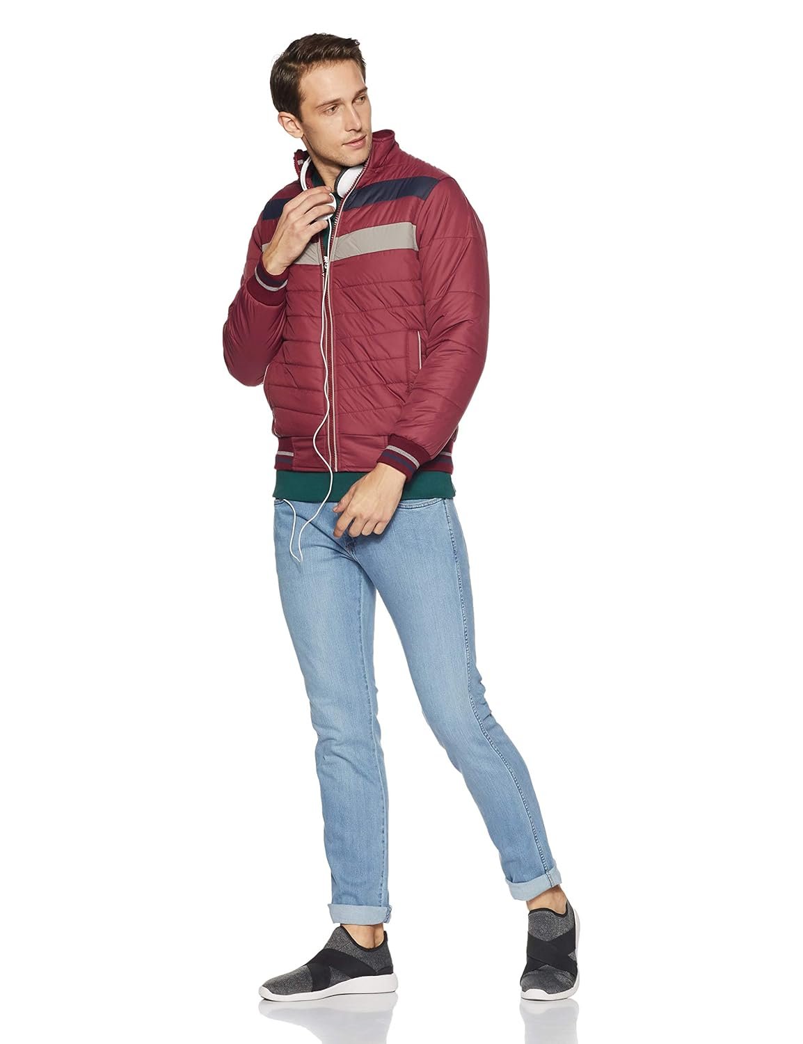 Qube By Fort Collins Men's Nylon & Net Nylon Short Length Jacket - Image 6