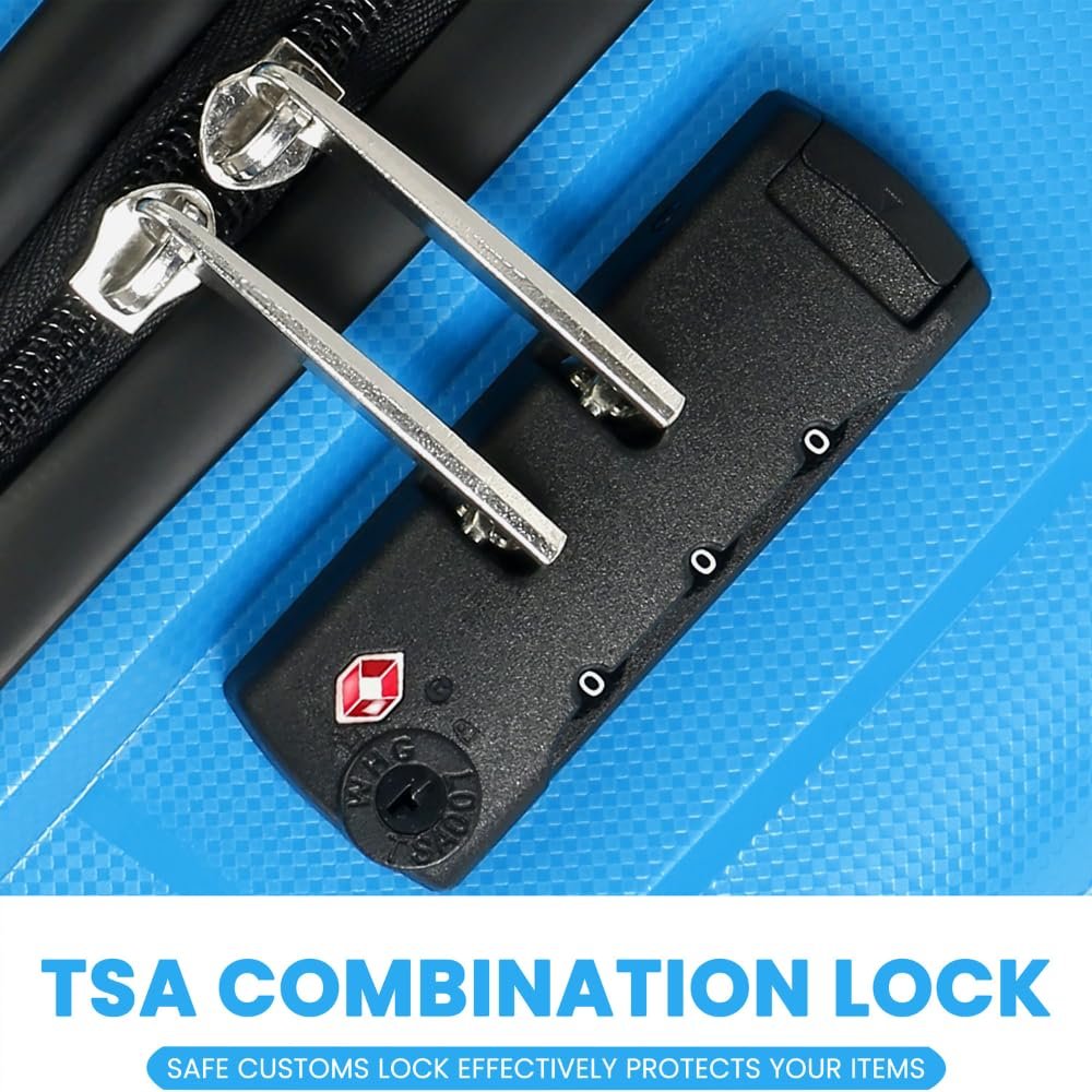 Delsey Paris Brisban 66 cms Medium Size Check-in Polypropylene Hard Sided 8 Wheels Spinner Suitcase/Trolley Bag for Travel with TSA Lock- Cyan Blue - Image 7