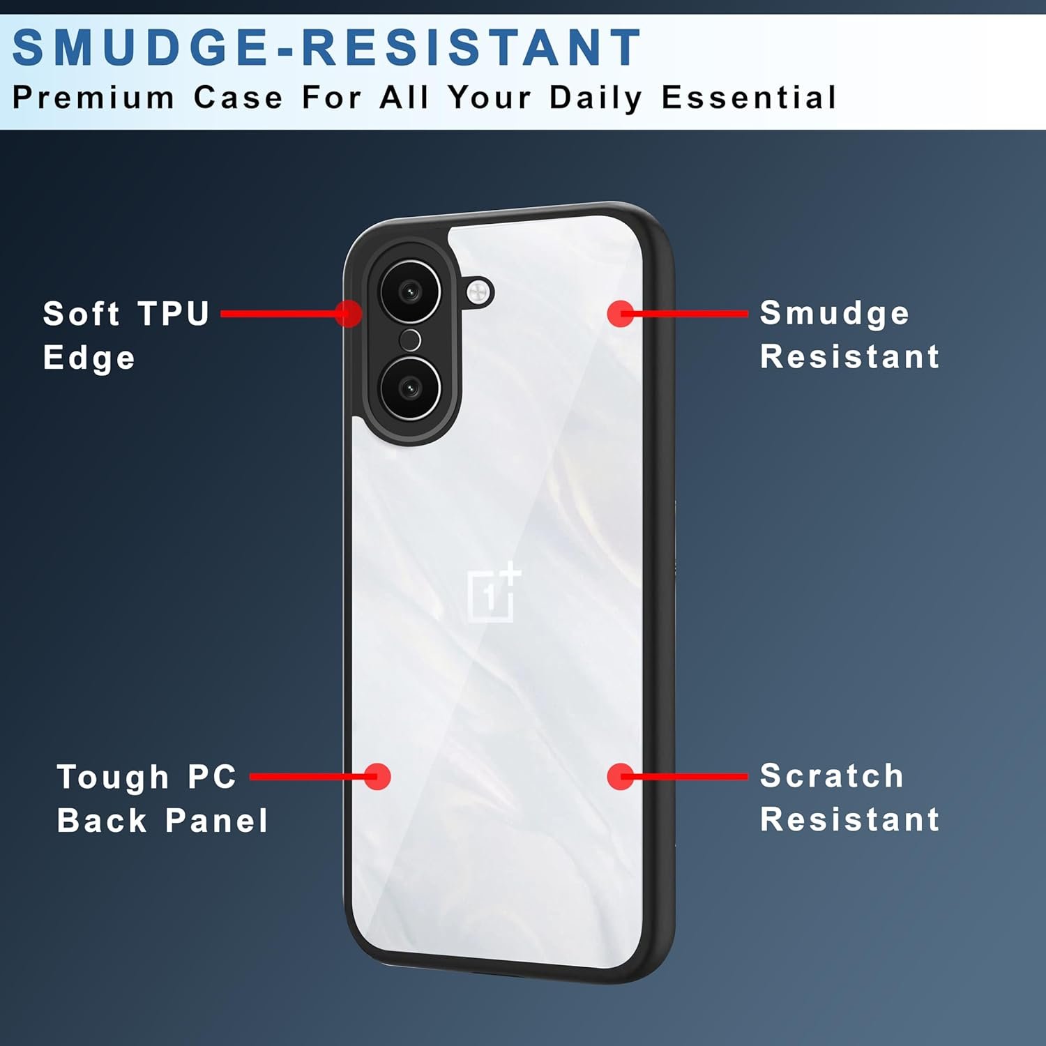 CEDO OnePlus Nord CE5 / CE 5 (5G) Backcover Case | Camera Protection Bump Shockproof Edge | Ultra Hybrid Transparent Acrylic Clear TPU+PC Hard Backcase Cover (Black) - Image 6