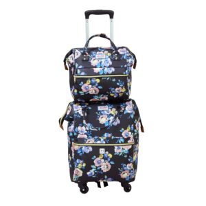 NFI essentials Nylon Travel Trolley Bag Duffle Dual Function Travelling Trolley & Backpack Storage Bag for Women Turn Baby Daiper Backpacks (Set 3)