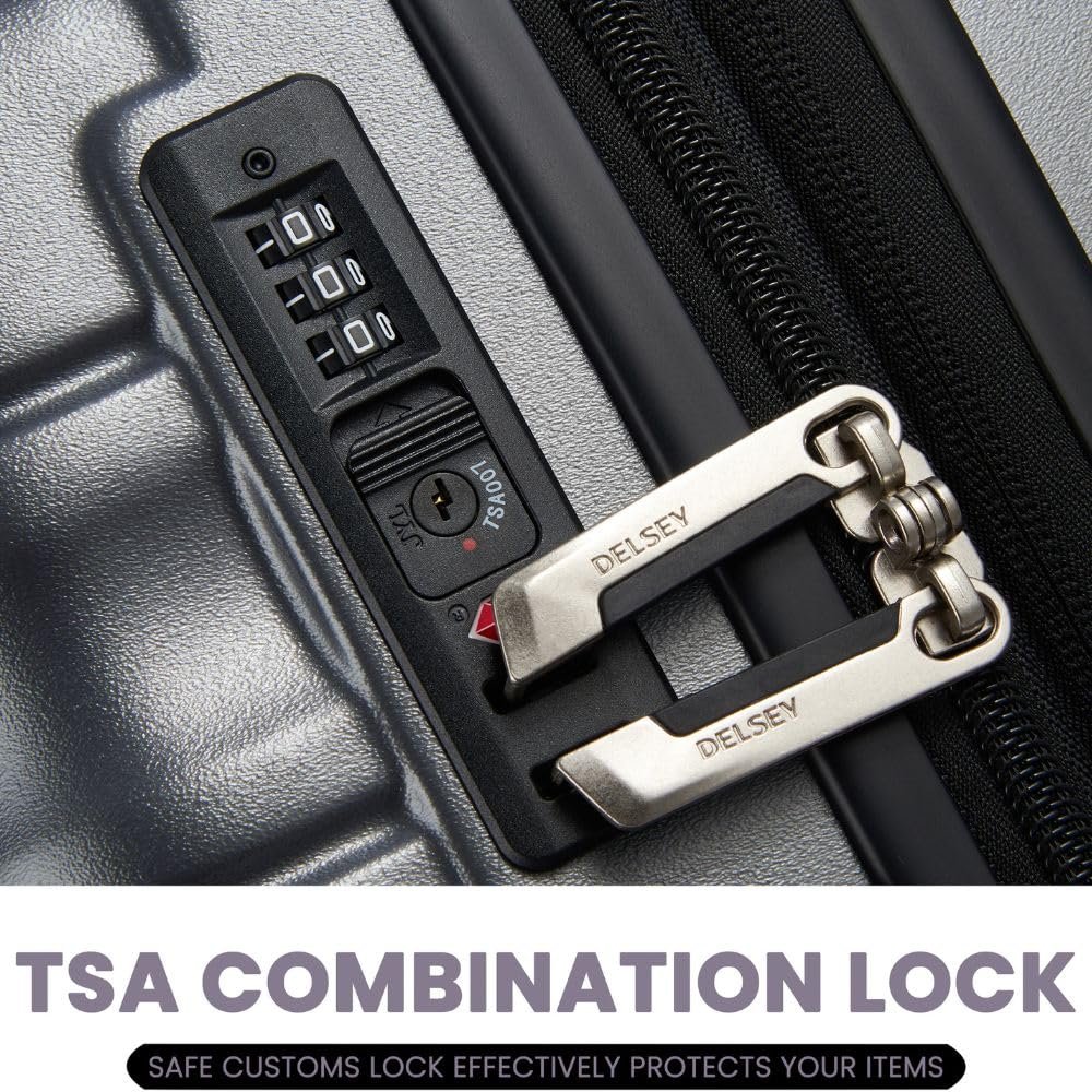 DELSEY PARIS Tiphanie 66 Cm 4 Double Wheel Polycarbonate Medium Graphite Hard Suitcase - Image 5