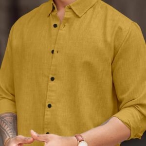 D&B Trends Linen Cotton Full Sleeve Casual Shirt for Man, Breathable Shirt for Office, Party, Wedding, Formal WEAR, Regular Slim FIT.