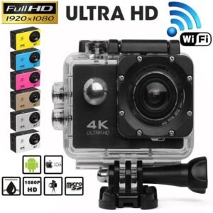 Drumstone (𝟏𝟓 𝐘𝐞𝐚𝐫𝐬 𝐖𝐚𝐫𝐫𝐚𝐧𝐭𝐲 4K Action Camera Ultra HD Waterproof Sports Cam with 170° Wide-Angle Lens, Dual 2″ LCD Screens, 16MP Image Sensor, Pro Video Recorder, 1080P Support