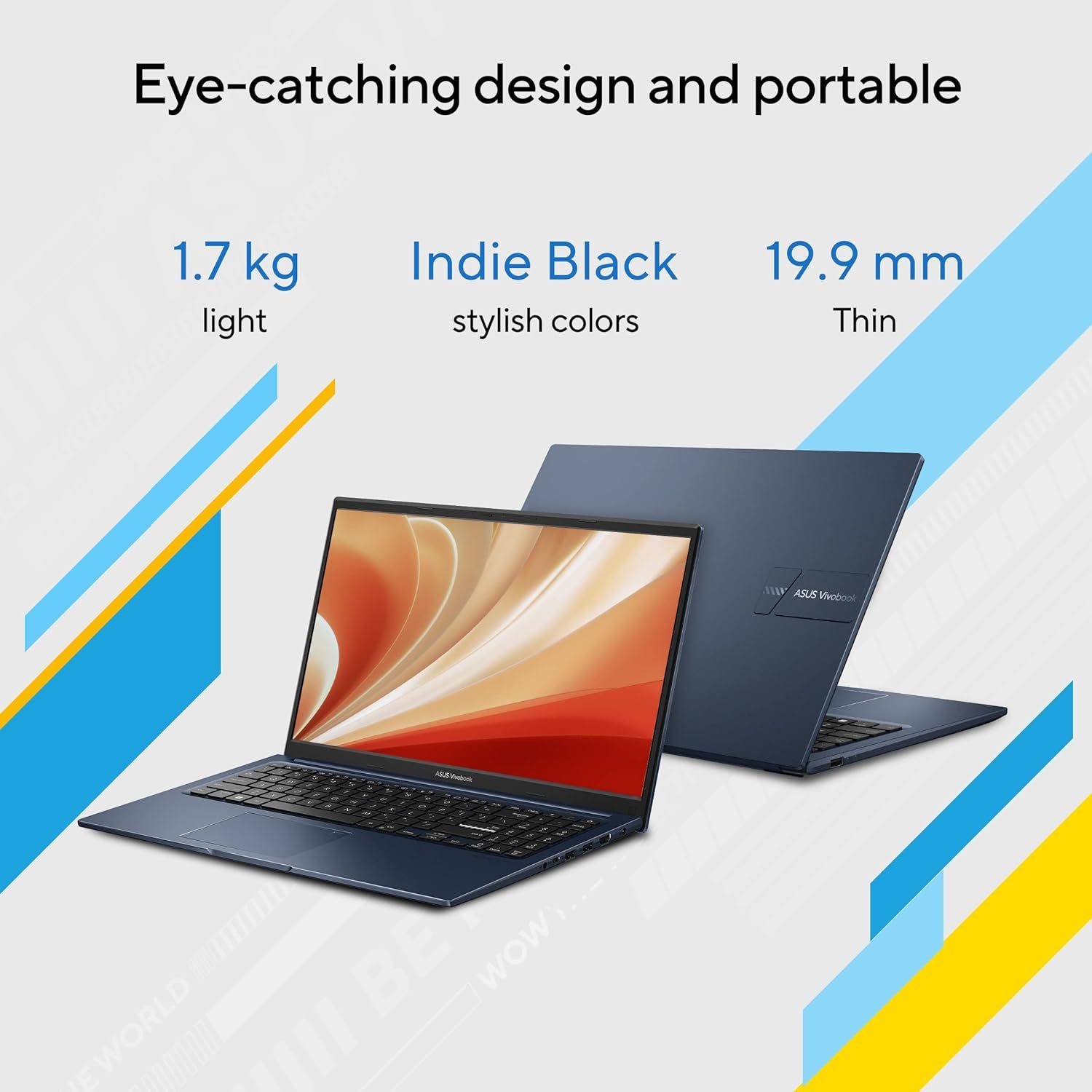 ASUS Vivobook 15,13th Gen,Intel Core i5-1335U,FingerPrint Sensor(Intel Iris Xᵉ iGPU/16GB RAM/512GB SSD/FHD/15.6"/60Hz/Chiclet Keyboard/42WHrs/Windows 11/Office 2021/Quiet Blue/1.70 kg) X1504VA-NJ543WS - Image 4