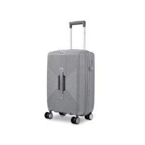 Safari Select Trunk 65 Cm Medium Check in Hard Shell Trolley Bag with TSA Lock, Dual 8 Wheelss with 360 Degree Rotation and Anti-Theft Zipper, Luggage Bag, Suitcase for Travel, Grey