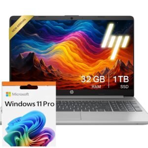HP 255 G10 Laptop for Home or Work, 16GB RAM, 512GB SSD, 15.6" Full HD, Ryzen 3 7330U (Beat Intel i5-1135G7), HDMI, USB-C, Windows 11 Pro, Business and Fun Ready