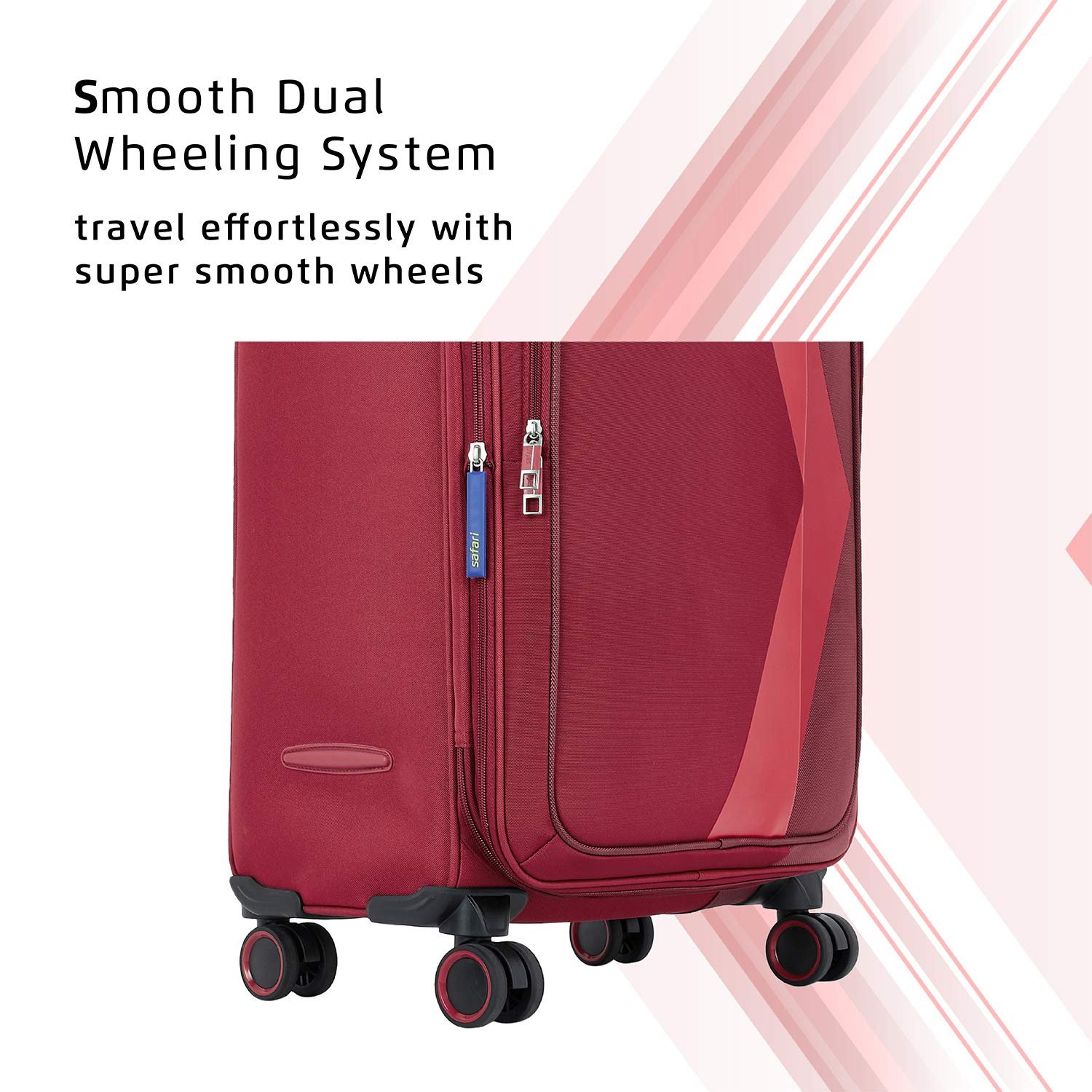 Safari Polyester Soft 26 Cms Luggage- Suitcase(Rapid674Wred_Red) - Image 4