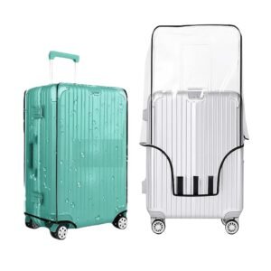 Handcuffs Trolley Bag Cover Transparent Suitcase Bag Covers Waterproof Dustproof Luggage Cover Zippered Clear PVC Suitcase Protector Covers