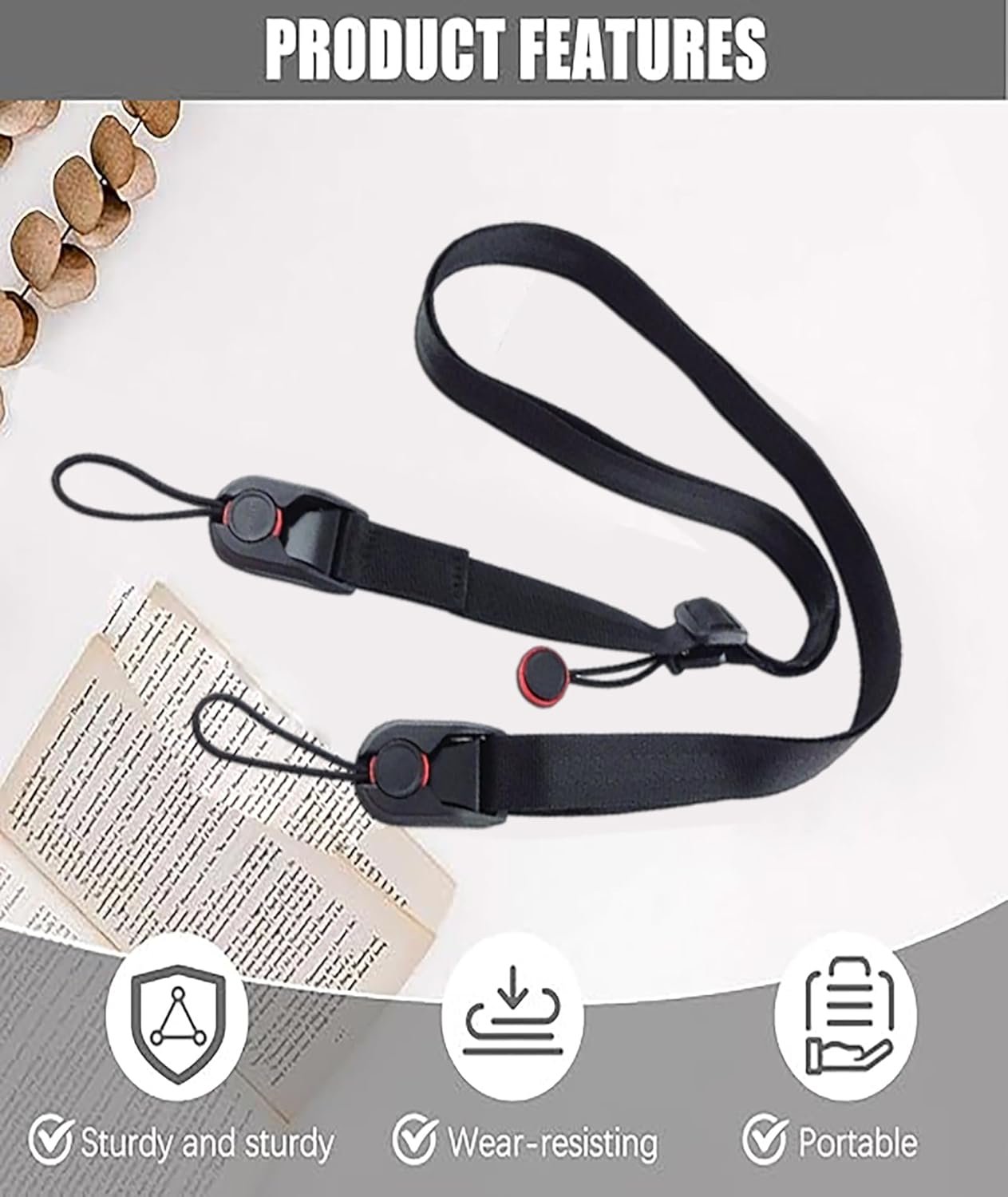 3PCS Camera Strap, Accessories Adapter Quick Release, Wrist Strap, Photography Adapter for Binocular, Action, Digital Camera, Laptop Bags - Image 4