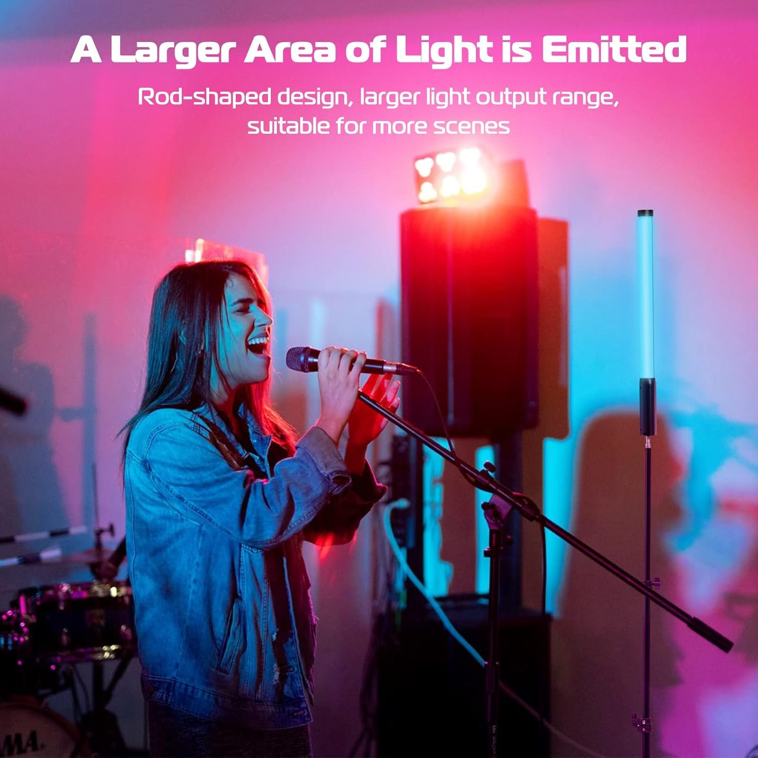 Ulanzi VL119 RGB LED Light Wand, 360°RGB Video Wand Stick for Photography, 2600mAh Built-in Rechargable Cube Light, 2500-9000K Dimmable Camera Light w LCD - Image 6