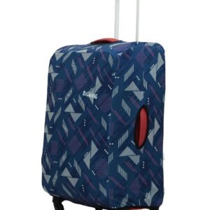 BIGWING Protective Cover in Polyester Fabric with Geometric Print for | 20′ Inch 55 cm Small Size | Soft Luggage Trolley Bag Cover (Fits Only On Fabric Trolley Bag)