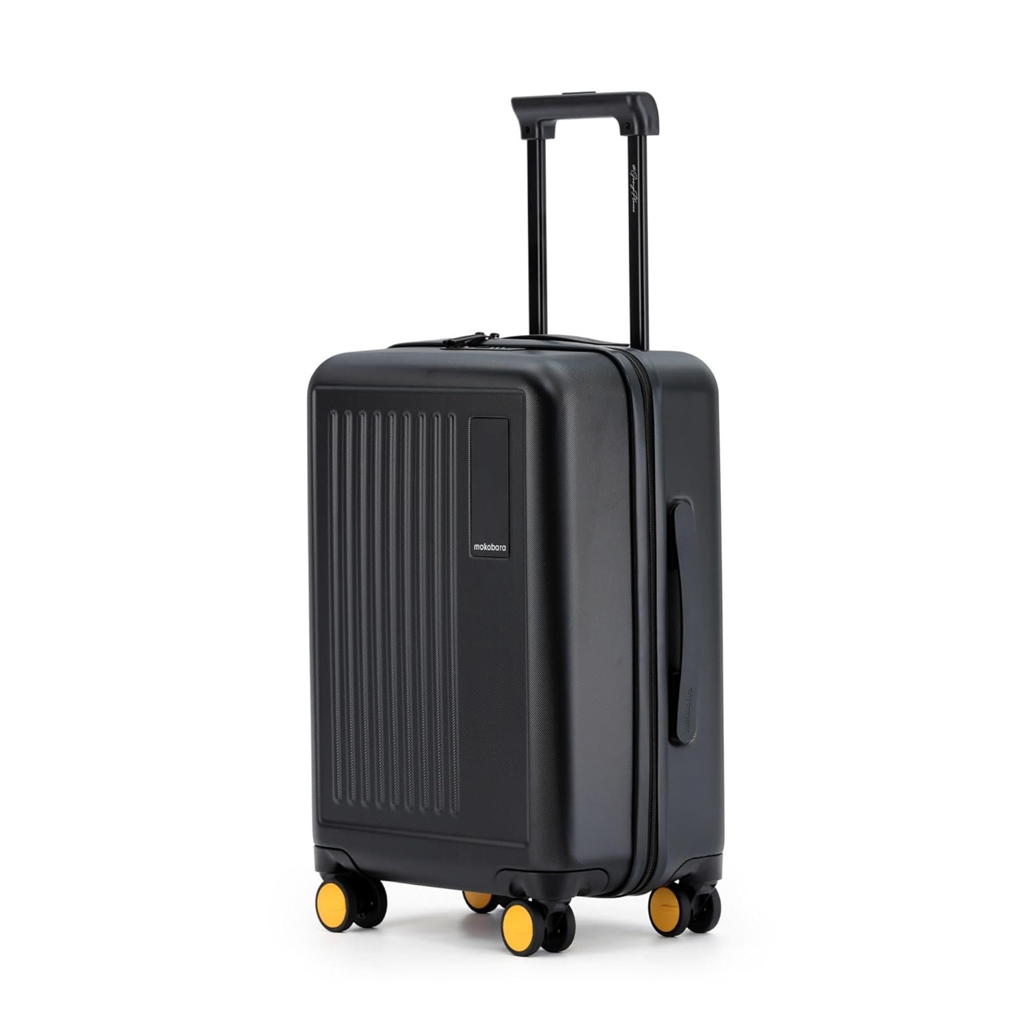 MOKOBARA Transit Cabin Luggage | 40 Liters Capacity & Durable Polycarbonate Hardshell | Silent Hinomoto Wheels & TSA Lock | Carry-On Suitcase for Travel | Black | Money Moves 2.0