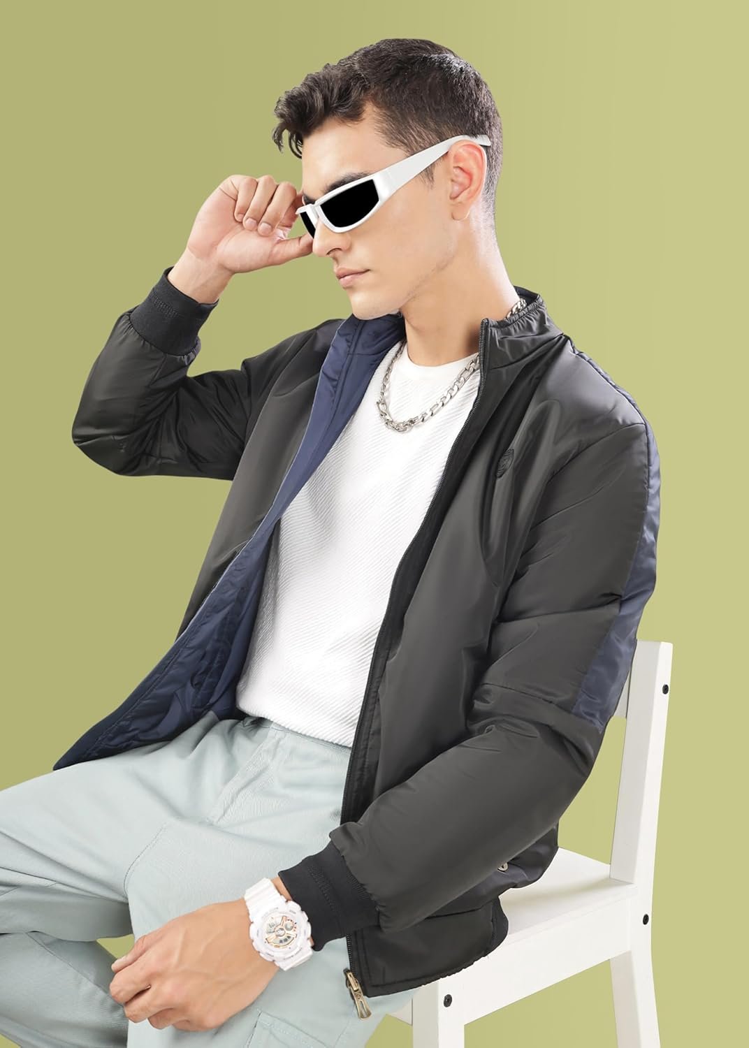 Dollar Jacket For Men Casual Zipper Bomber For Winter - Image 6