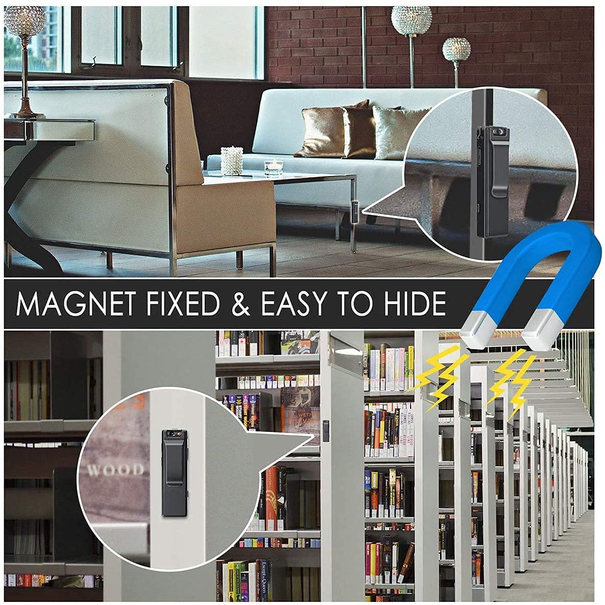 Ultra HD 1080p Spy Camera with Indoor Outdoor Audio and Video Recording Upto 5 Hours Battey Backup Secret Pocket Body Hidden Portable Recorder for Home,Office Security (Non WiFi Camera) - Image 5