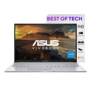 ASUS VivoBook 15 (2022), Intel Core i3-1215U, 12th Gen, 8GB RAM, 512GB SSD, FHD, 15.6"/39.62cm, Windows 11, Office 2021, Cool Silver, 1.7KG, X1504ZA-NJ322WS, Backlit KB Laptop