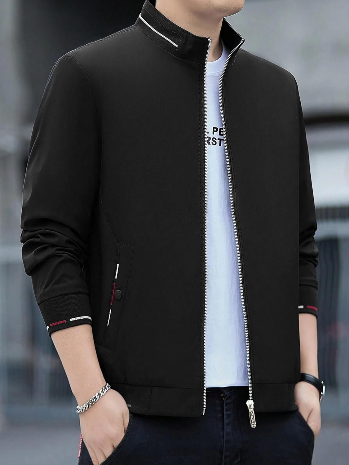 JVX men jackets || bomber jacket for men || Lightweight Outwear Sportswear Bomber Jacket (JACKET-02) - Image 4