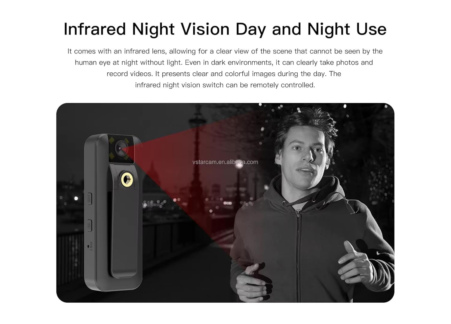 TECHNOVIEW 4G 4K Portable Body Camera for Law Enforcement, 180° Flip Lens, 1080P, Mobile Access, Motion Detection, Long Endurance for Law Enforcement Team, App - Okam Pro - Image 2