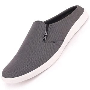 FAUSTO Men Back Open Slip On Shoes for Casual Daily | No-Lace Outfit|Evening|Outdoor | Lightweight and Comfort with TPR Sole Flexiblity
