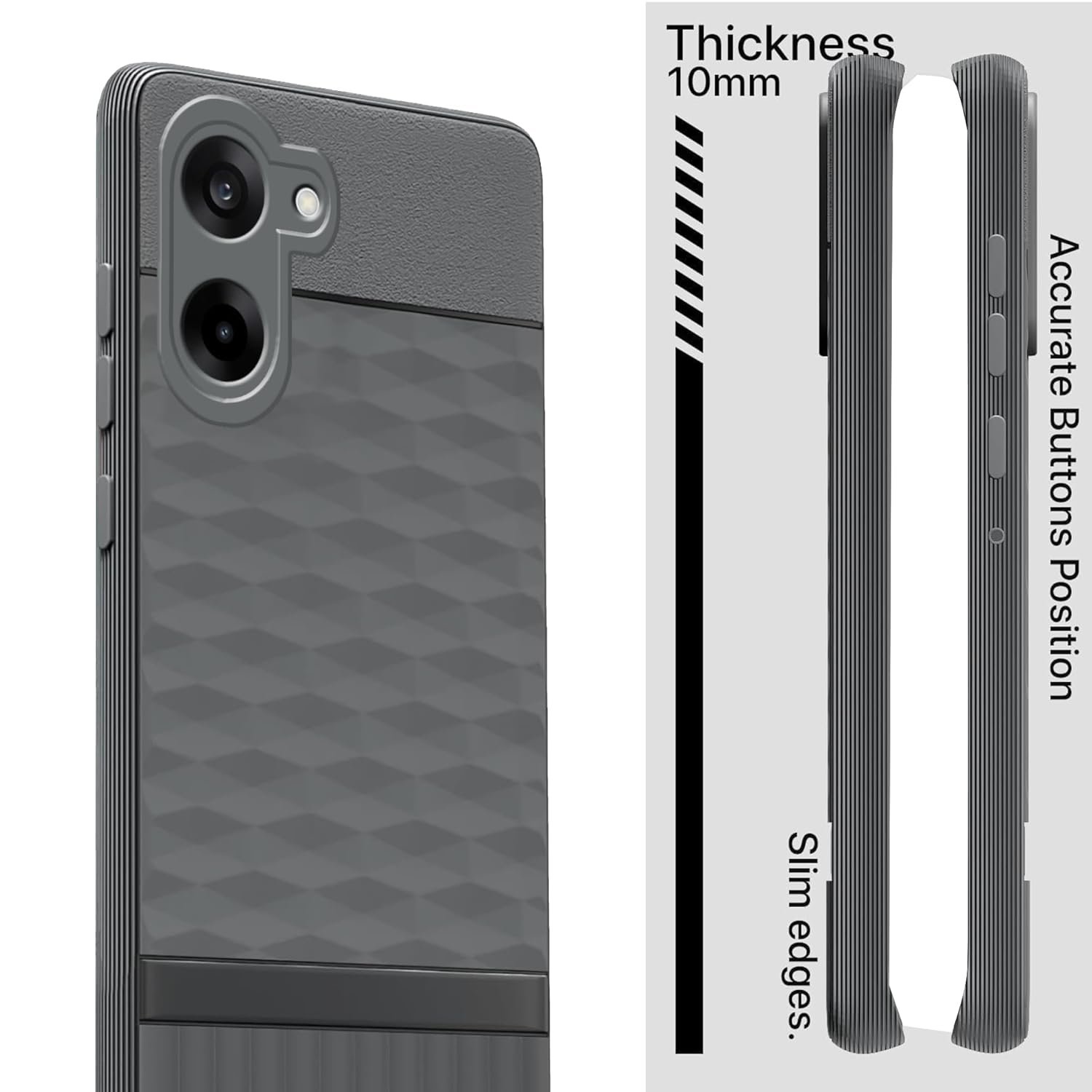 amazon basics TPU Soft Back Cover for OnePlus Nord CE5 5G | Full Camera Protection | Flexible Shockproof Back Case for OnePlus Nord CE5 5G (Gray) - Image 3