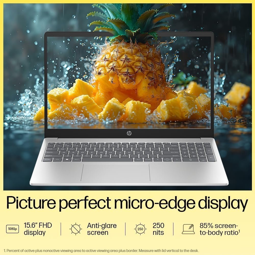 HP 255 G10 AMD Ryzen™ 7 7730U Octa CORE (16 GB/512 GB SSD/Windows 11/ AMD Radeon™ Graphics) MS Office Thin and Light Laptop/ 15.6" FHD Display Anti-Glare,Turbo Silver/1.5 kg 1 Year Brand Warranty - Image 5