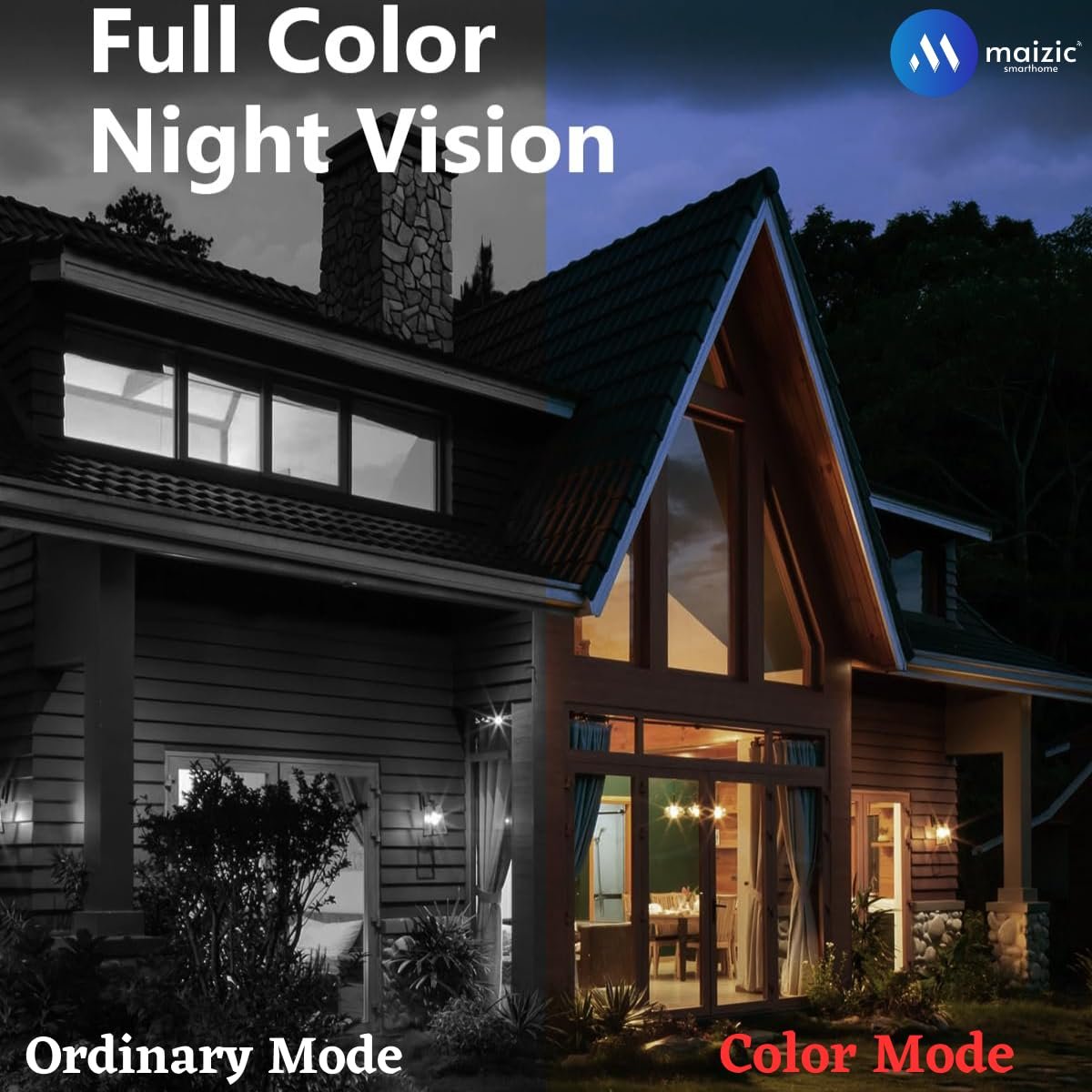 Maizic Smarthome 5+5 MP CCTV Camera 360� Security WiFi Camera, Pan & Tilt, Color Night Vision 20M, Human Detection, Smart Motion Tracking, 2-Way Talk - Image 6