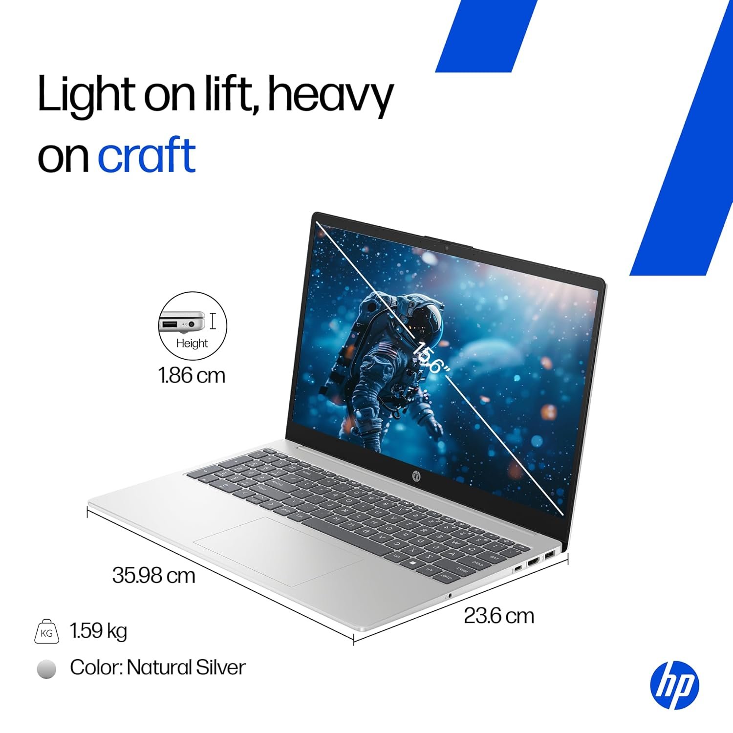 HP 15, AMD Ryzen 7 5825U (16GB DDR4, 512GB SSD) FHD, Anti-Glare, Micro-Edge,15.6''/39.6cm, Win11, M365(1yr)* Office24, Silver, 1.59kg, fc0476AU, Radeon Graphics, FHD Camera w/Shutter, Backlit Laptop - Image 12