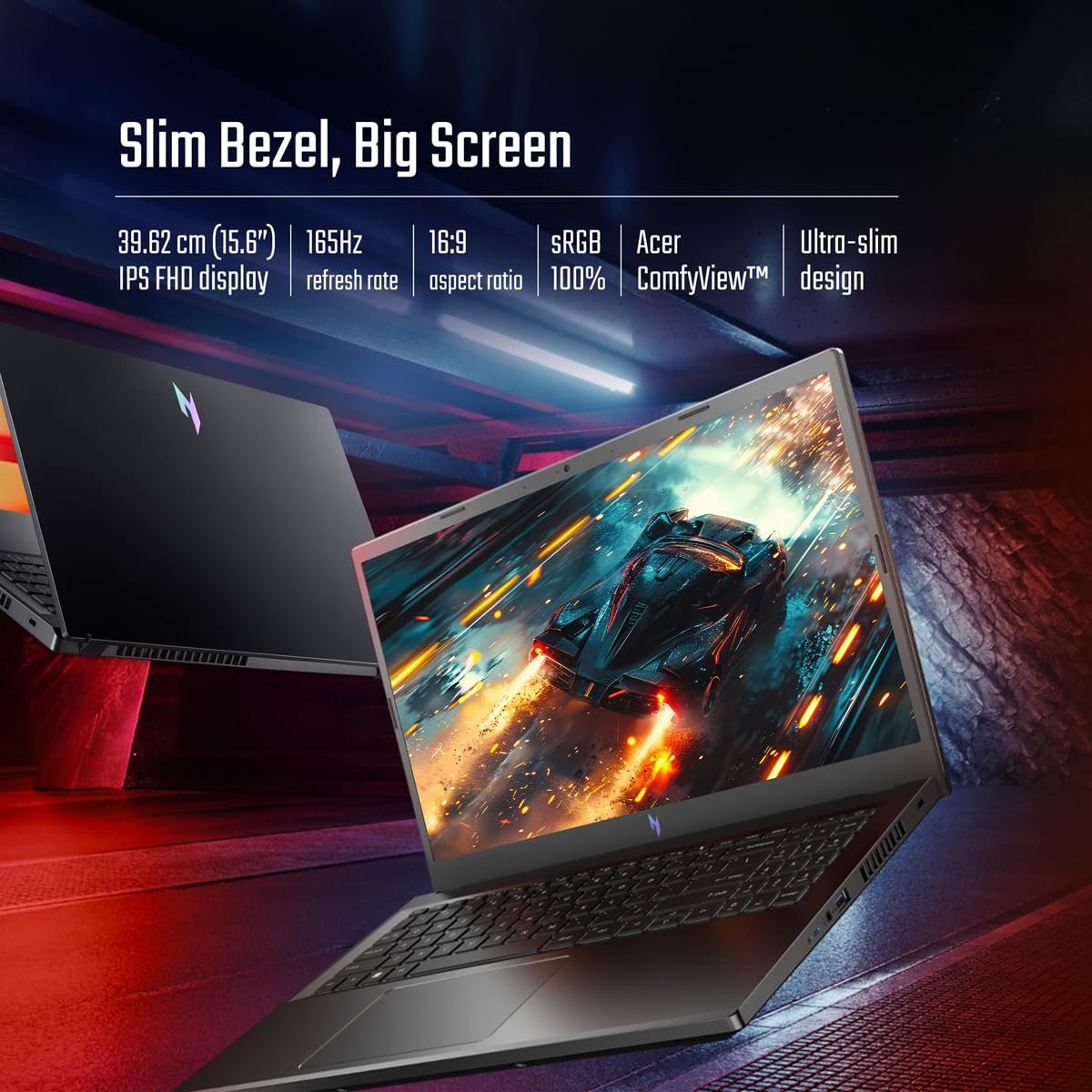 Acer Nitro V 15, AMD Ryzen 5 6600H Hexa-core Processor,NVIDIA GeForce RTX 4050-6GB GDDR6,16 GB, 512 GB, Full HD IPS, 15.6"/39.62 cm, 165 Hz, Win 11 Home,Obsidian Black, 2.1 kg, ANV15-41,Gaming Laptop - Image 4