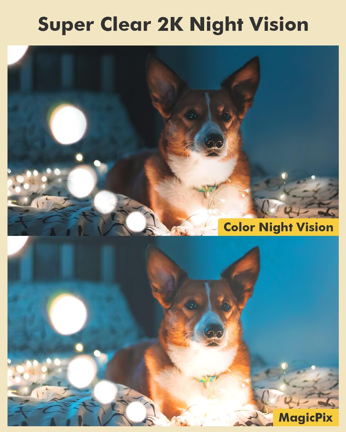 Dzees Indoor Security Camera Pet Camera No Subscription, 2K 360° WiFi Cameras, Wired Dog Pet Cameras with Phone App, MagicPix Night Vision, Calls, 2-Way Audio, 24/7, Motion Tracking, Privacy, 2.4Ghz - Image 5