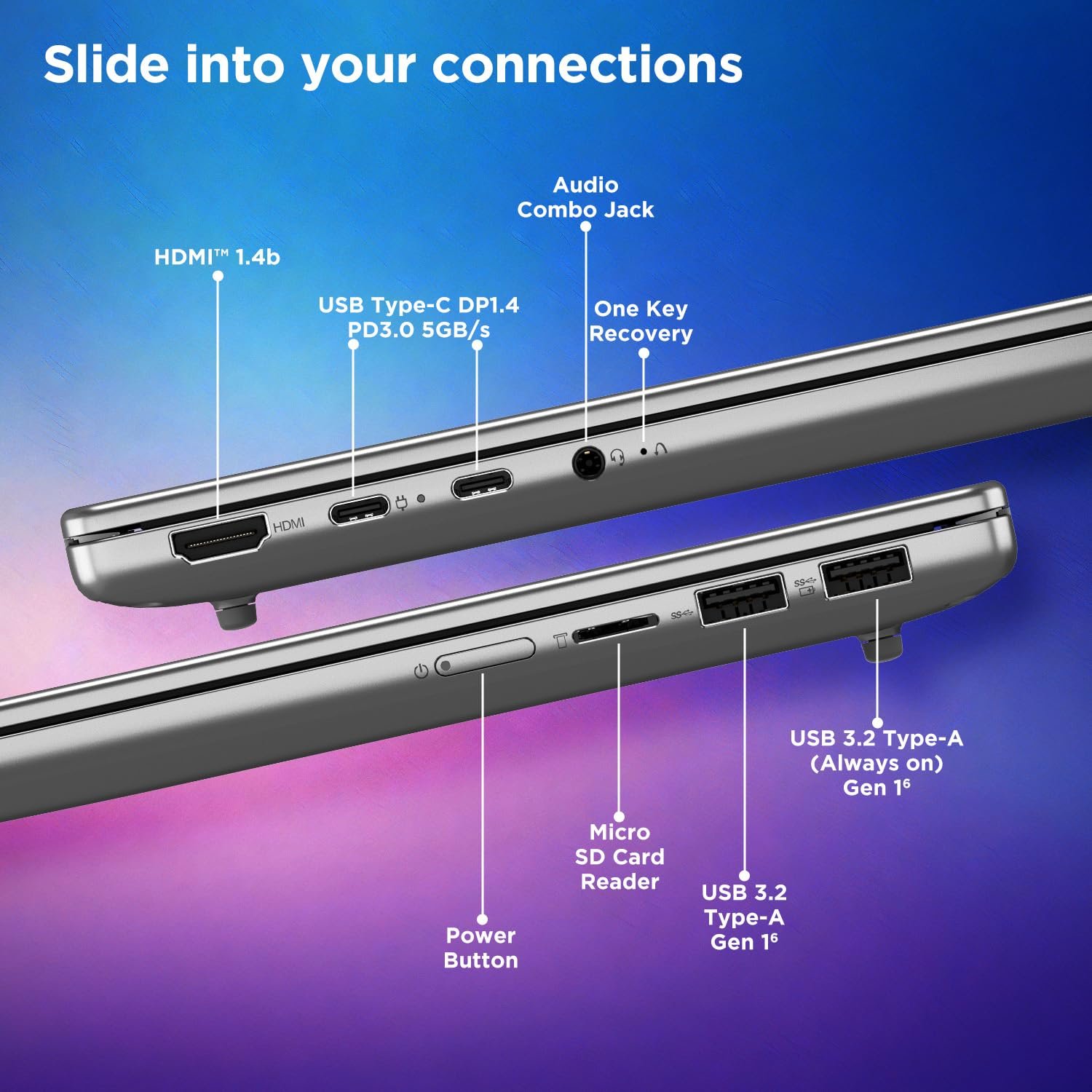 Lenovo IdeaPad Slim 5, AMD Ryzen AI 7 350, 24GB RAM, 1TB SSD, WUXGA OLED 14"(35.5cm), Win11, Office Home'24, Grey, 1.4Kg, 83HX001NIN, Copilot+ PC, Backlit Keyboard, 1Yr ADP Free AI Powered Laptop - Image 6