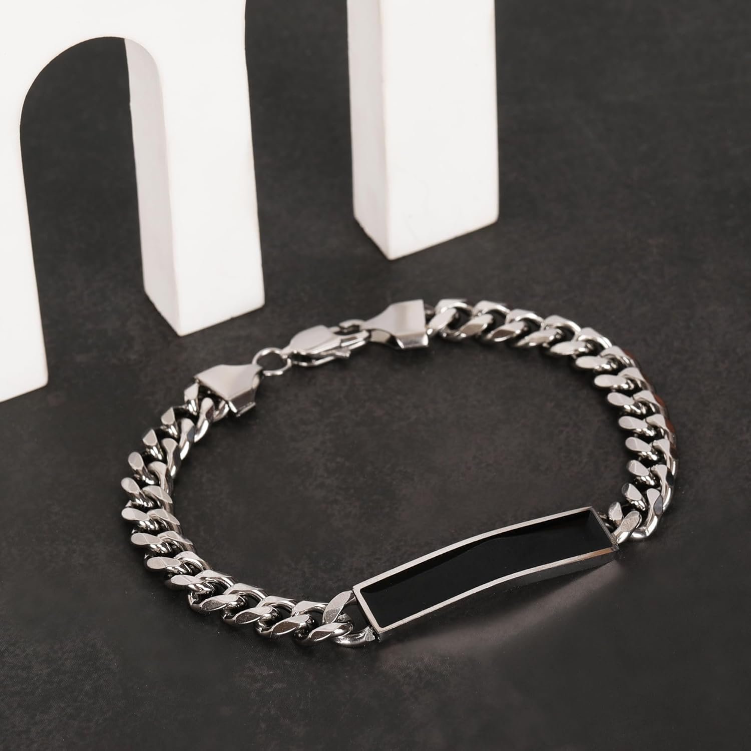 Fashion Frill Silver Bracelet For Men Stainless Steel Chain Silver Bracelet For Men Boys Love Gifts Mens Jewellery - Image 4