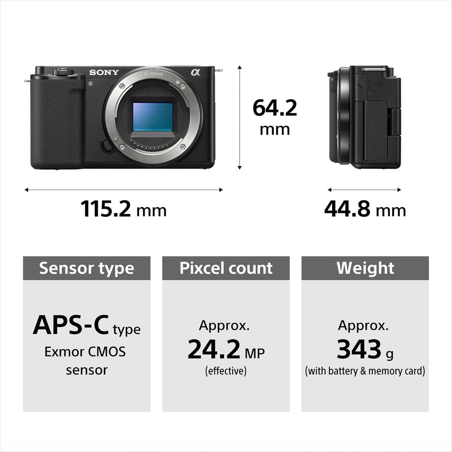 Sony Alpha ZV-E10L 24.2 Mega Pixel Interchangeable-Lens Mirrorless vlog Camera with 16-50 mm Lens, Made for Creators | APS-C Sensor | Advanced Autofocus | Clear Audio & 4K Movie Recording - Black - Image 3