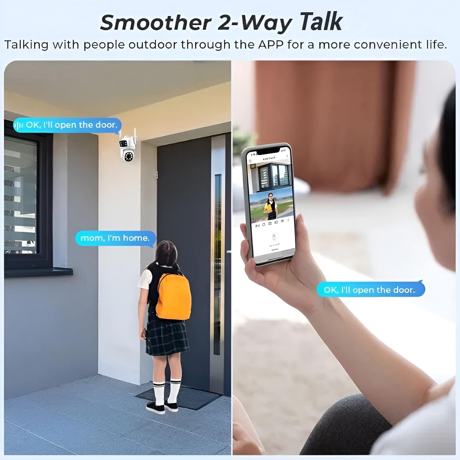 USEWELL 3MP Dual Lens 3MP HD Outdoor WiFi Security Camera | 270° Pan & 90° Tilt View | Full-Color Night Vision | Humanoid Motion Tracking | 2-Way Talk | IP66 Waterproof CCTV Camera - Image 5