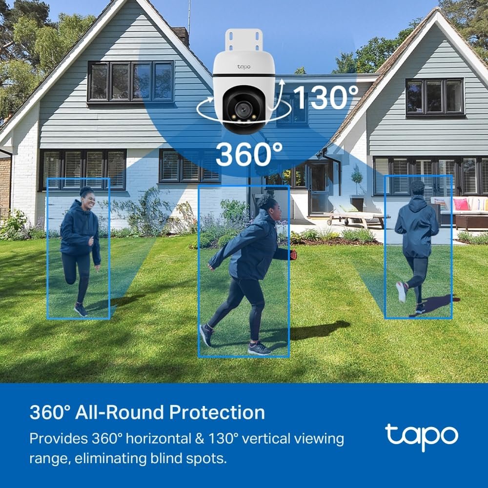 Tapo C500 Outdoor Pan/Tilt Home Security WiFi Smart Camera | 2MP 1080p Full HD Live View | 360° Visual Coverage | Night Vision | Support Alexa and Google Assistant | 2-Way Audio - Image 7