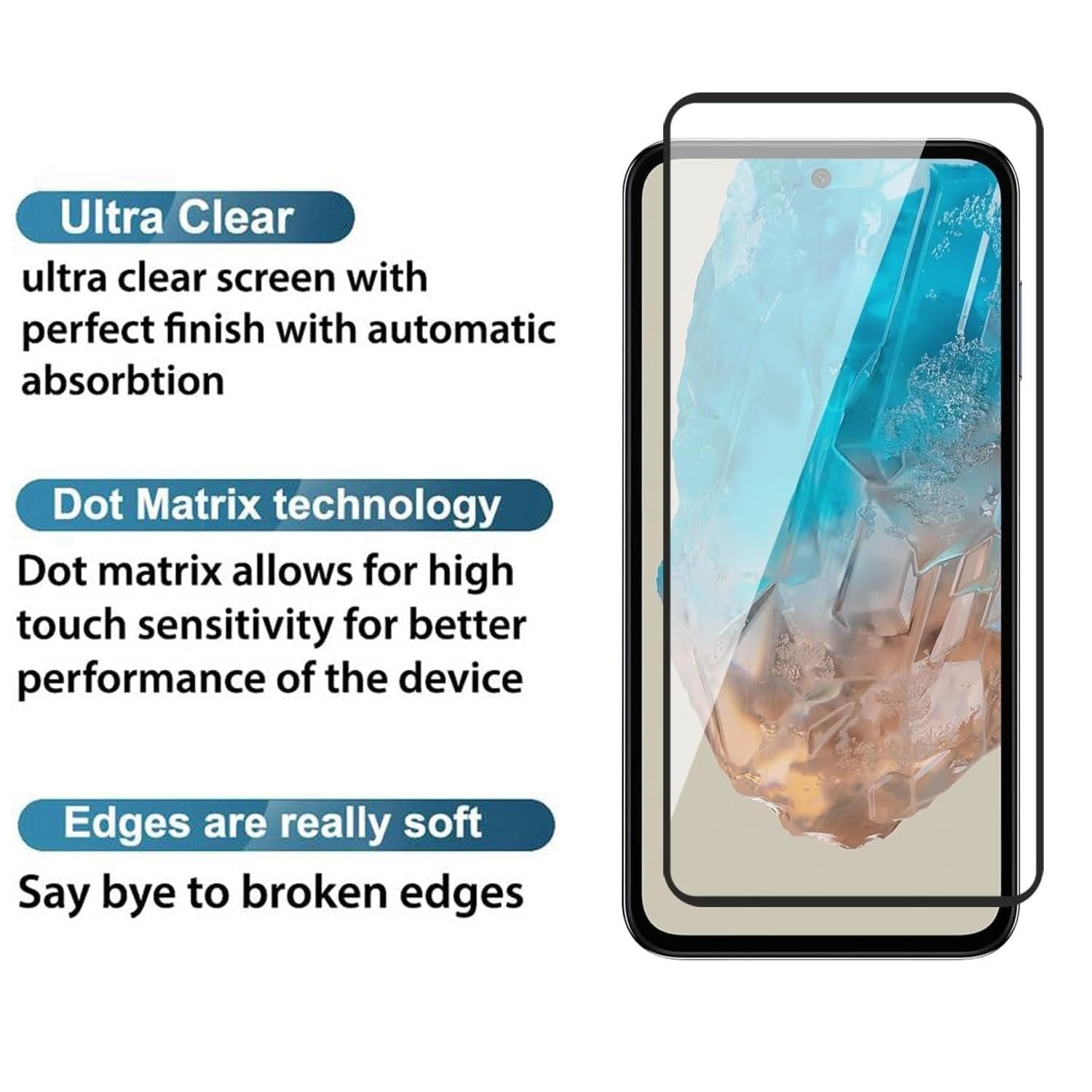 MoCoTech HD+ Edge-to-Edge Tempered Glass for OnePlus Nord CE5 5G – Full Screen Protector Guard, 9H Hardness, Anti-Scratch, Bubble Free with Easy Installation Kit (OnePlus Nord CE 5 5G) - Image 6