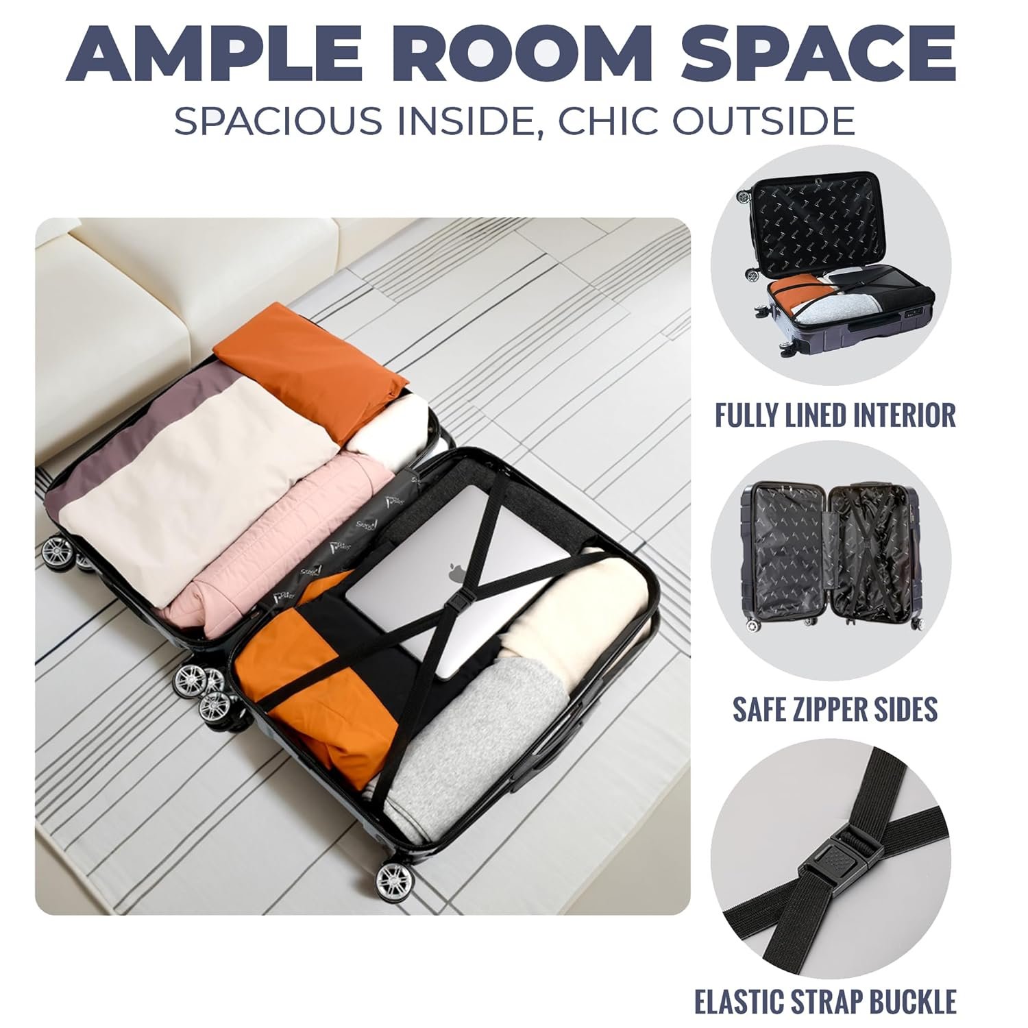 Story@Home Trolley Bag for Travel Suitcase, 360 Degree Rotating Wheeling Luggage, Trolley Bags for Travel, Suitcase (Dark Purple, Check-in | 61 cm | Medium) - Image 9