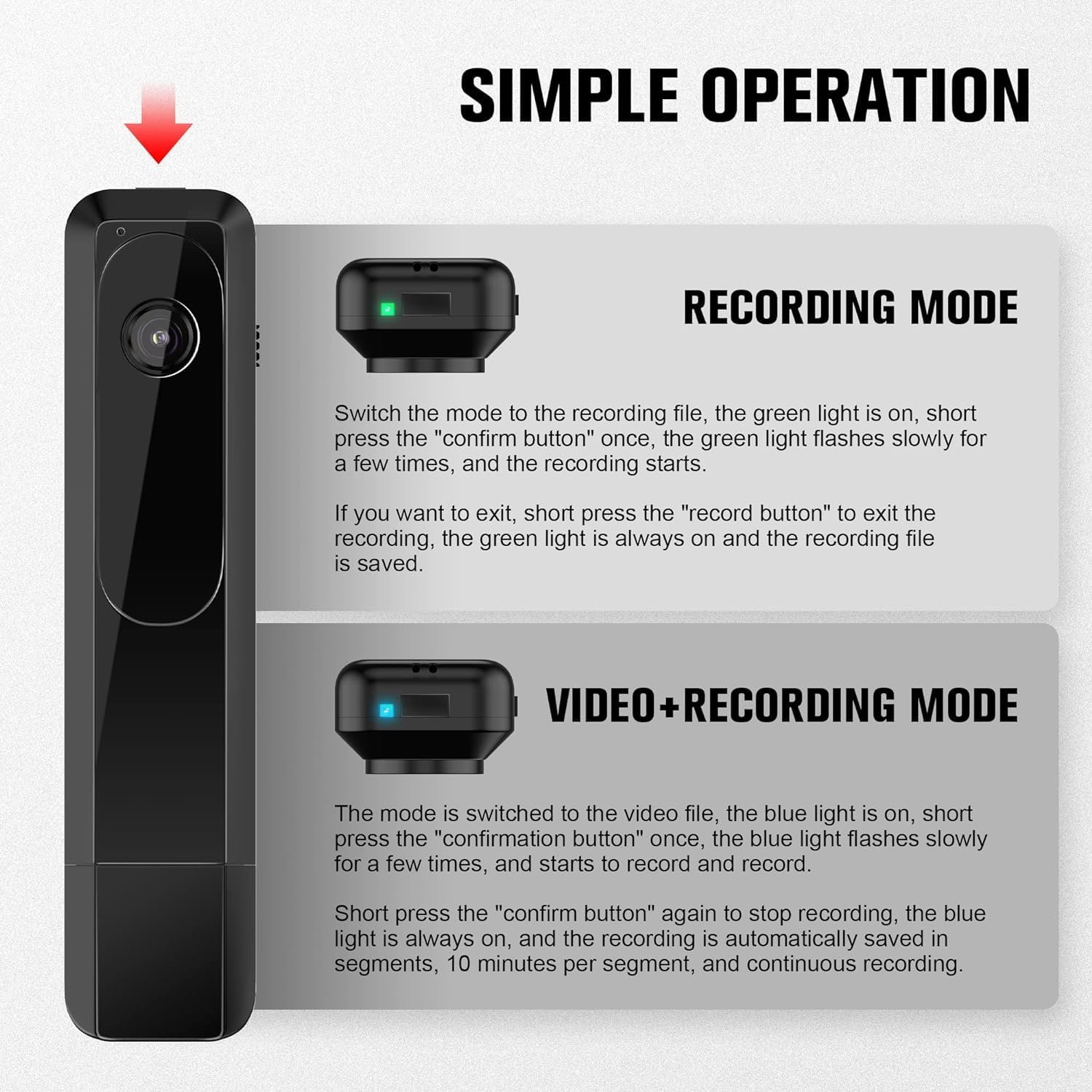 TECHNOVIEW 1080p Pocket Camera Full HD Video Recording with Audio Portable Cam with Free 32Gb Sd Card Included Secret Camera for Home Security, No WiFi Needed Indoor/Outdoor Surveillance Camera - Image 7