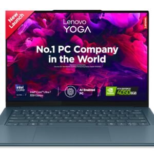 Lenovo Smartchoice Yoga Pro 7 Intel Evo Core Ultra 7 155H Built-in AI 14"(35.5cm) 2.8K-OLED 400Nits 120Hz Laptop (16GB/1TB SSD/NVIDIA RTX 4050 6GB/FHD+IR Camera/Win11/MSO 21/Grey/1.5Kg), 83E2005EIN