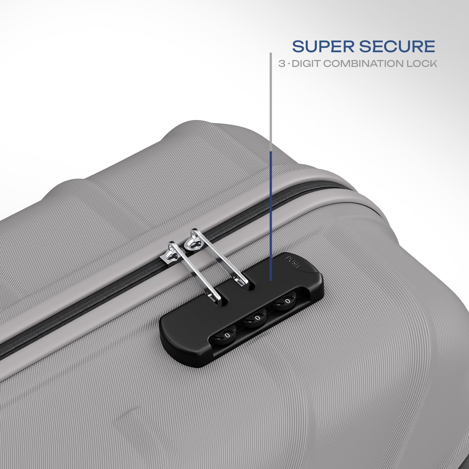 Safari Cabin Stratos 8 Wheels 55cm Size Trolley Bag, Hard Case Polycarbonate, 360º Wheeling Carry-on Luggage for Men & Women, Travel Bag, Suitcase for Travel, Trolley Bags for Travel, Cloud Grey - Image 5