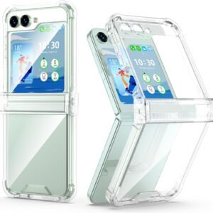 Kapa Clear Airbag with Hinge Protection Back Case for Samsung Galaxy Flip6 / Z Flip 6 | Transparent Shockproof Slim Hard Protective Cover (Clear)