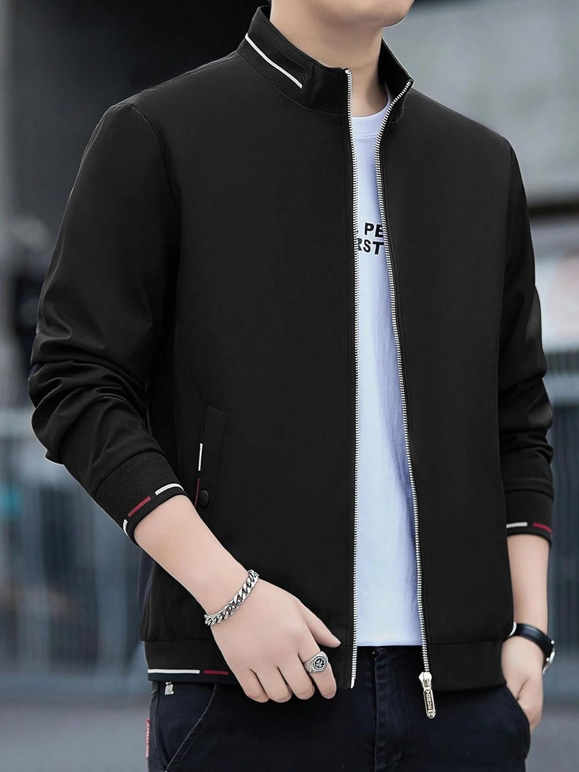 JVX men jackets || bomber jacket for men || Lightweight Outwear Sportswear Bomber Jacket (JACKET-02) - Image 6