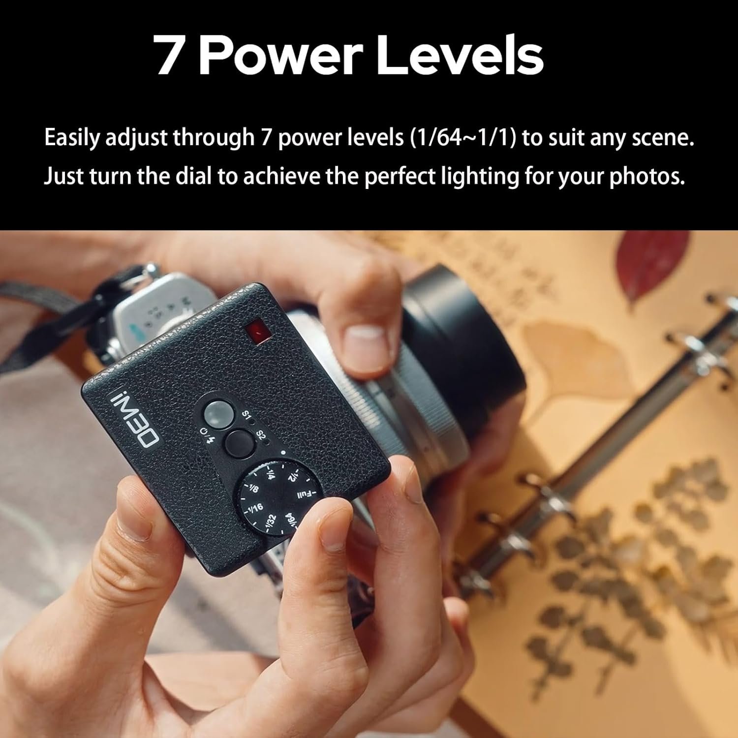 Godox iM30 Camera Flash,Mini Flash Speedlite,GN15 with 13 Levels Flash Power, CCT 6500K±200K with S1/S2 Optical Control for Fuji, for Canon, for Nikon, for Sony, for Olympus Camera - Image 5