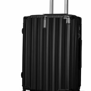 Maleta Nova Trolley Bag Check-in Medium | 65 cms, 8 Spinner Wheels | Hardside,Premium Material |TSA Lock, Medium Size Trolley Bags for Luggage| Travel Bag |(Black, Check-in Medium)