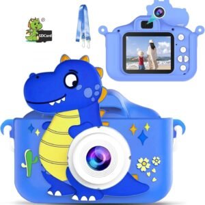 CADDLE & TOES Kids Camera for Boys Girls, 48MP 1080P Digital Video Camera for Kids, Christmas Birthday Gift for Boys and Girls Age (4+) to 12,Dual Lens Digital Camera(Blue-Dyno)