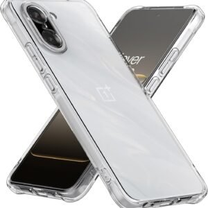 Lustree Silicone Case Perfect Fitting Hybrid Edge To Edge Bumper Side Protection Transparent Back Cover For OnePlus Nord CE5 / OnePlus Nord Ce 5 -Transparent