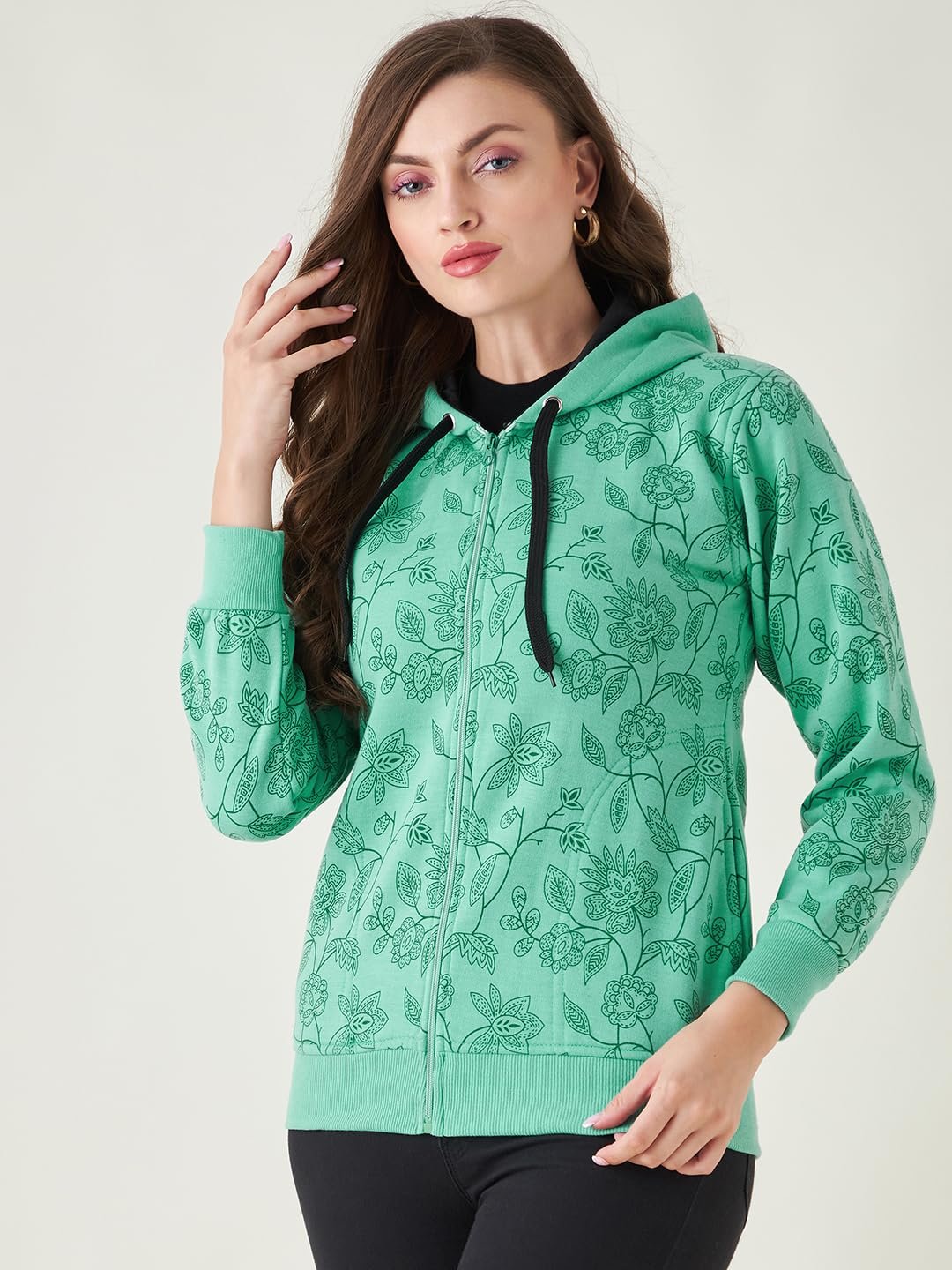 Pivl Women Printed Jacket For Winter - Image 2