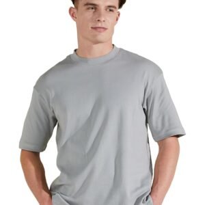 Amazon Brand – Symbol Men’s Solid Cotton Oversized Round Neck Tshirt | Half Sleeve | Plain (Available in Plus Size)