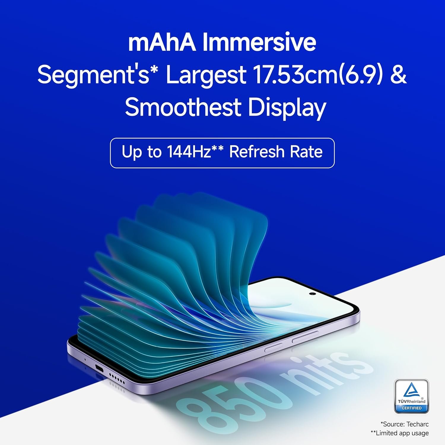 Redmi 15 5G Midnight Black 8GB + 256GB | Segment's Largest 7000mAhA Battery | Segment's Largest Display 17.53cm(6.9) Up to 144Hz | Snapdragon 6s Gen 3 | 18W Reverse Charging | 50MP AI Dual Camera - Image 8