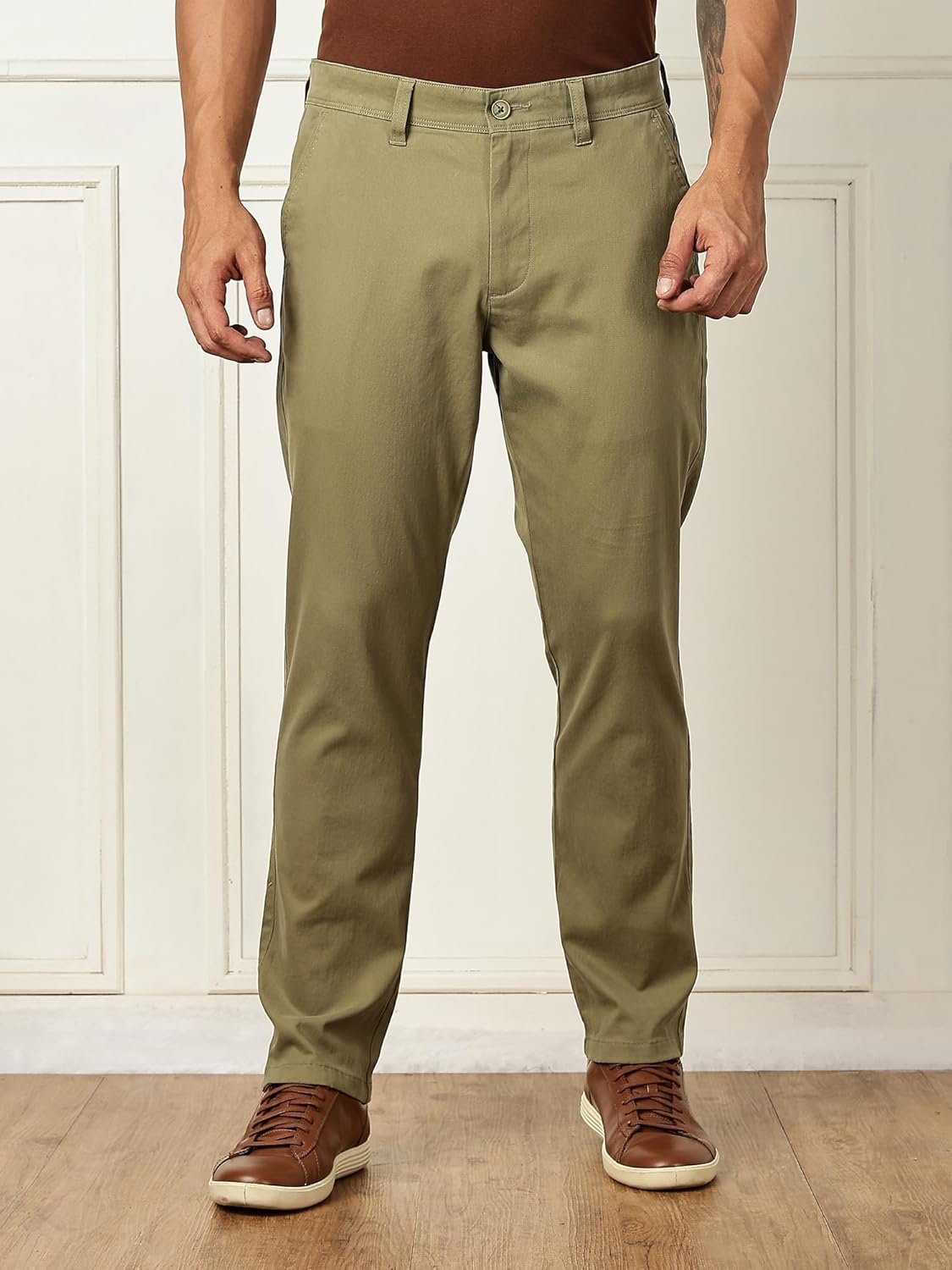 Thomas Scott Men's | Solid | Regular Fit | Premiun Cotton | 4 Pocket | Formal wear Trouser | Casual Chino | Pants for Men - Image 3
